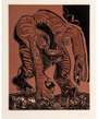 Pablo Picasso: Femme Nue Cueillant Des Fleurs - Signed Print