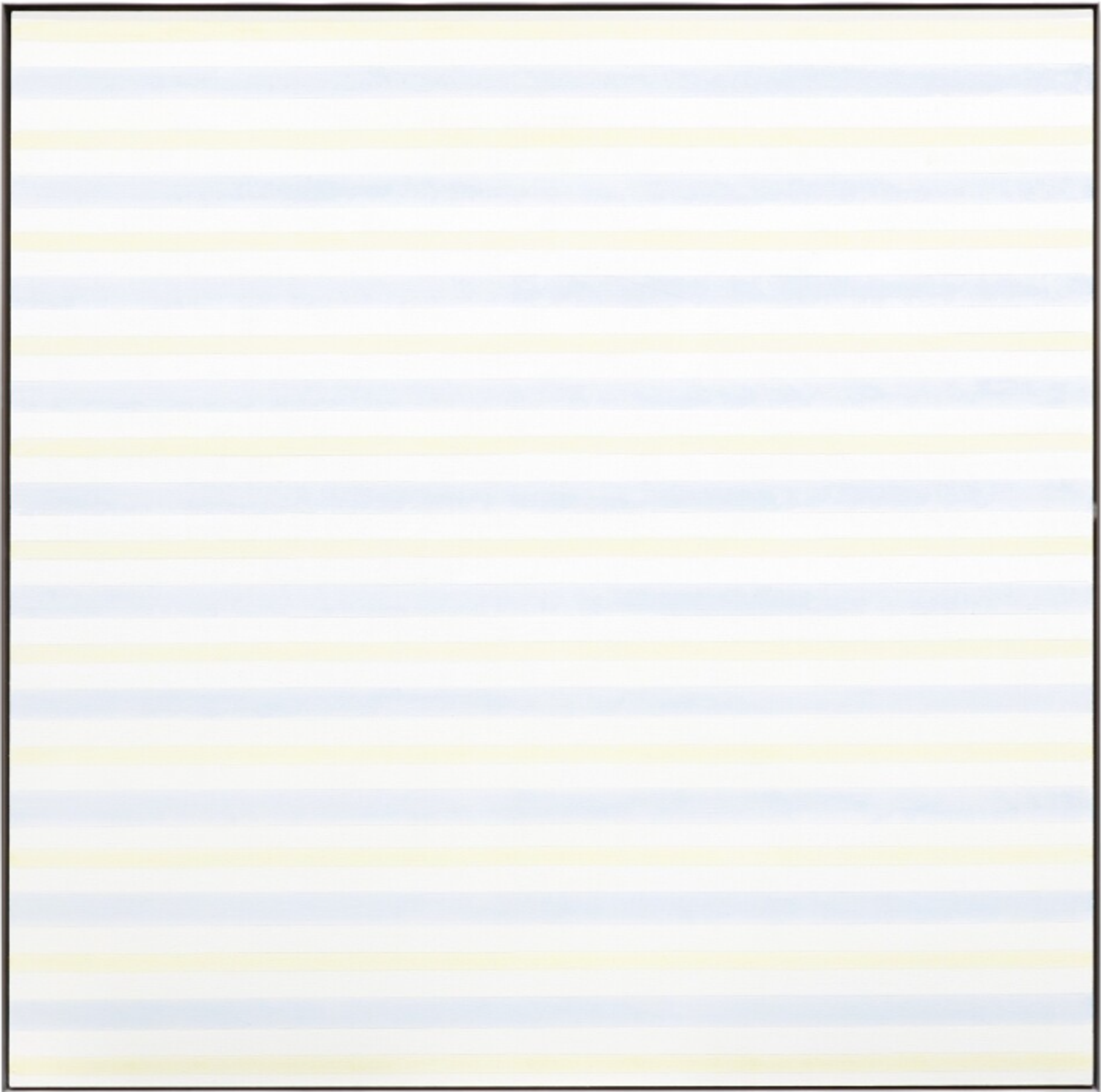 A series of precise horizontal stripes, following the pattern light yellow, white, cornflower blue, and then white again.