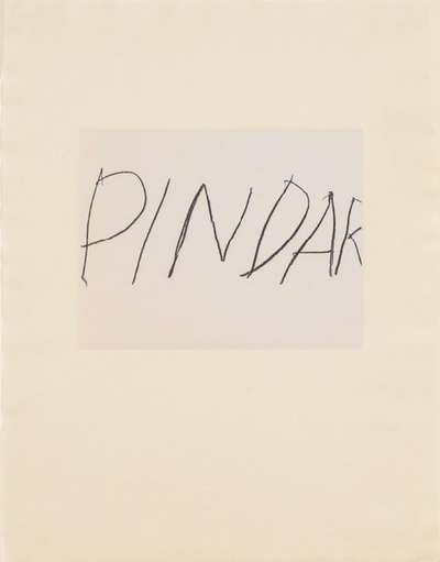 Pindar - Signed Print by Cy Twombly 1978 - MyArtBroker
