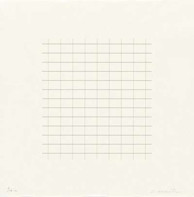 On A Clear Day 11 - Signed Print by Agnes Martin 1973 - MyArtBroker