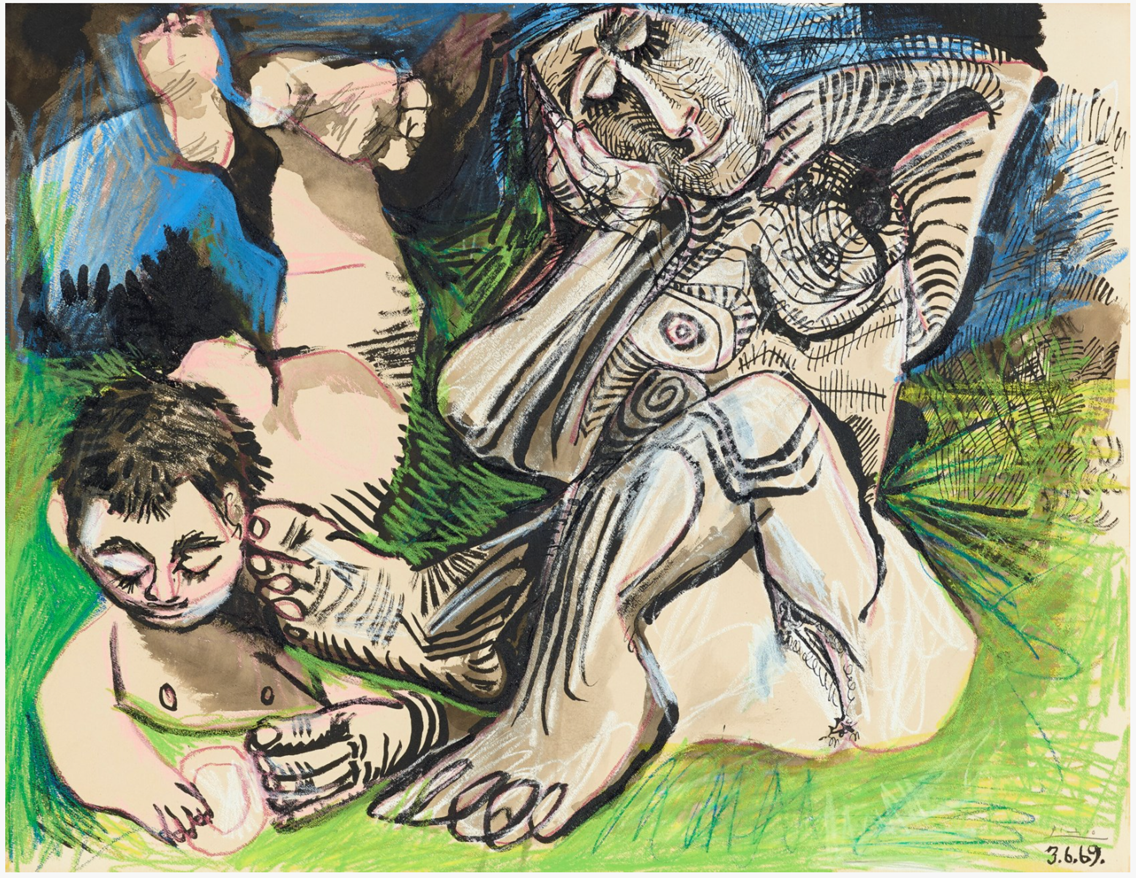 Femme et jeune garçon nus de Pablo Picasso - Christie's