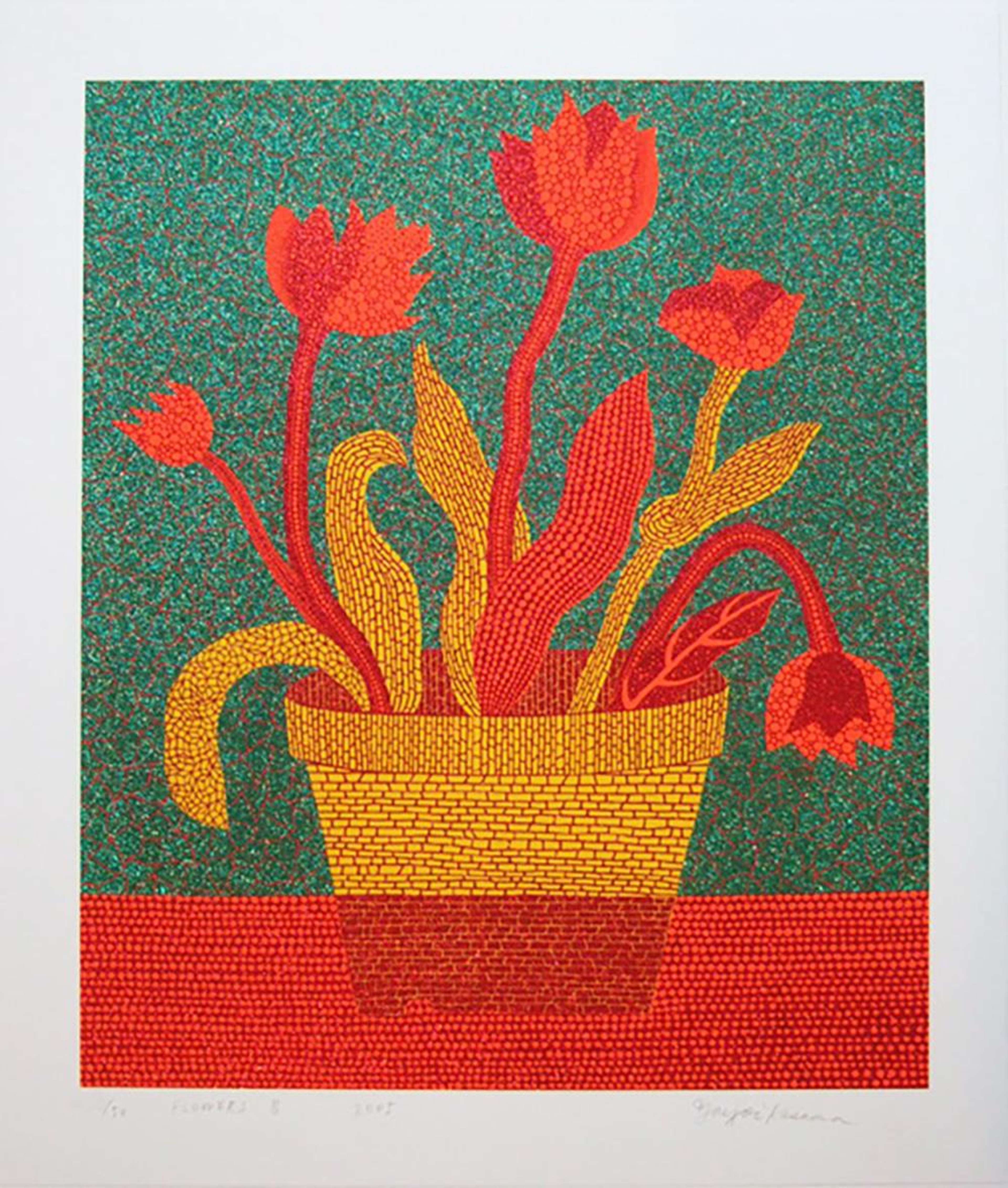 Flowers B, Kusama 344 - Signed Print by Yayoi Kusama 2005 - MyArtBroker