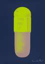 Damien Hirst: The Cure (midnight blue, neon green, fizzy pink) - Signed Print