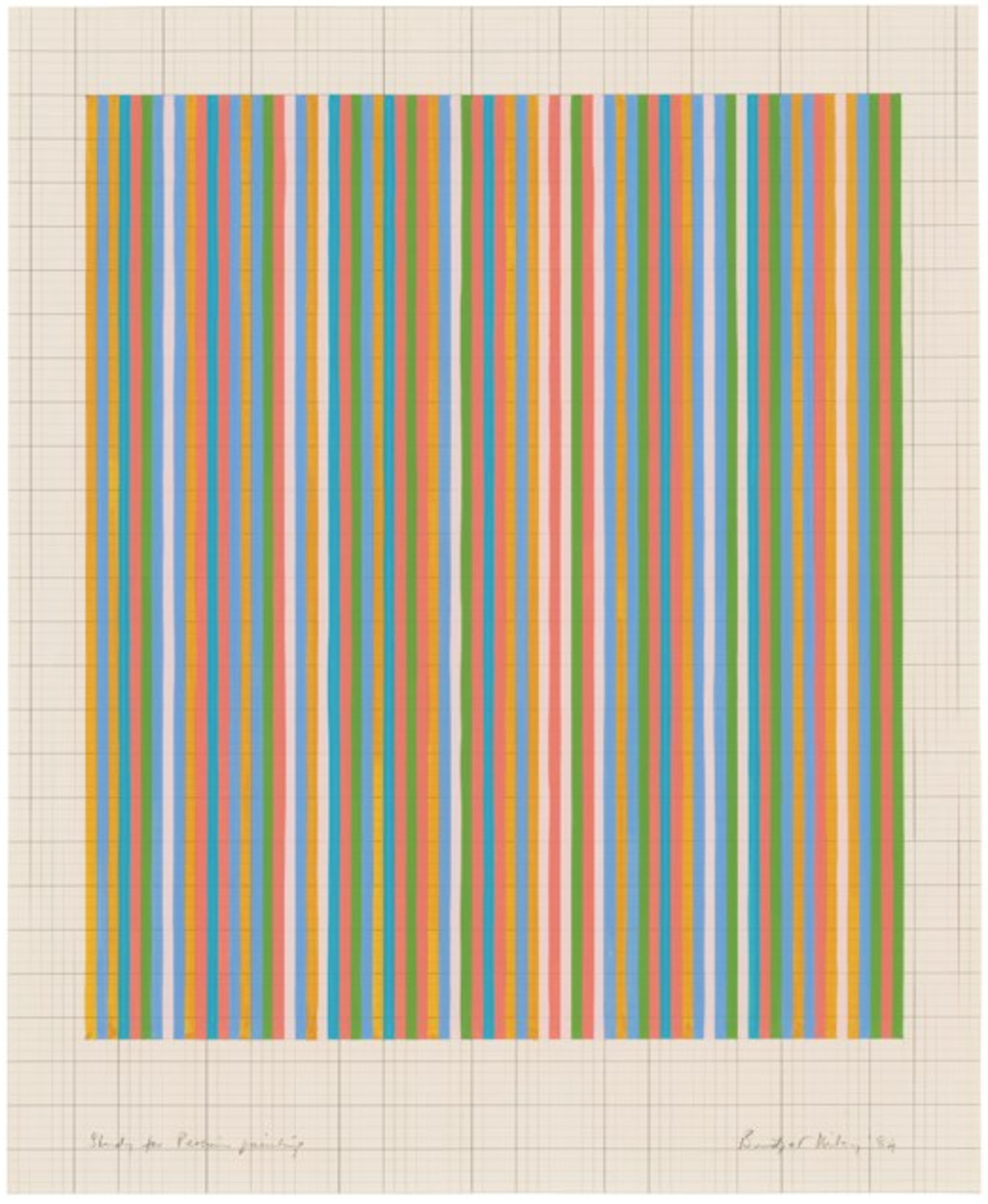 Étude pour Peinture Persane par Bridget Riley - Christie's 2024