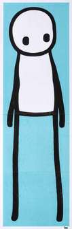 Standing Figure (teal) - Signed Print