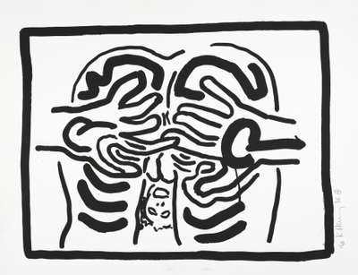 Bad Boys 4 - Signed Print by Keith Haring 1986 - MyArtBroker