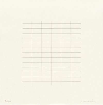 On A Clear Day 10 - Signed Print by Agnes Martin 1973 - MyArtBroker