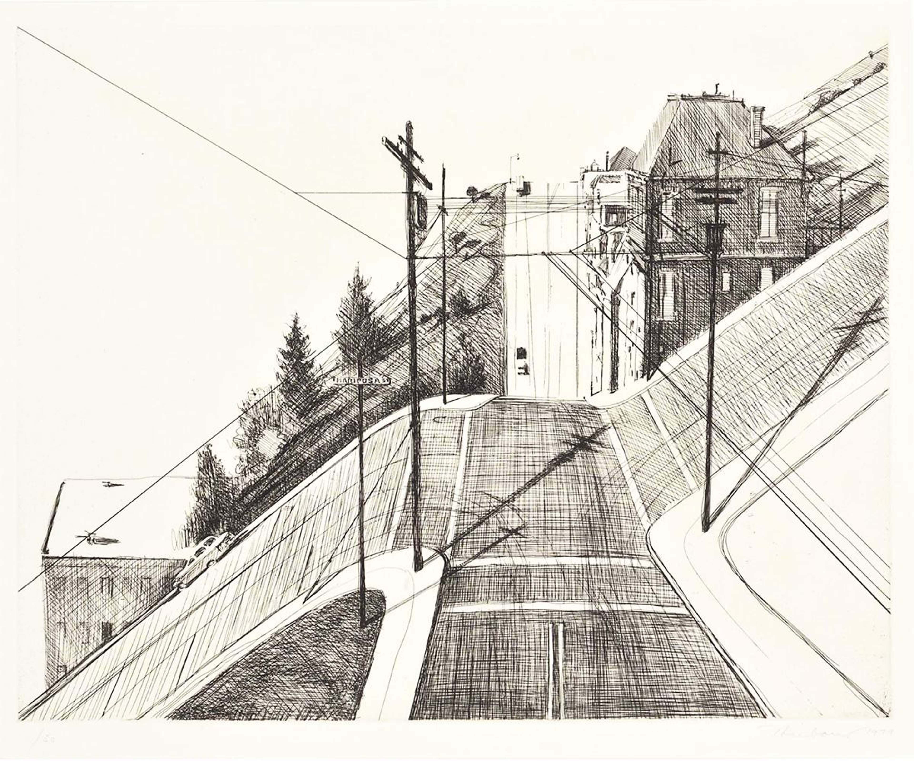 Down Mariposa - Signed Print by Wayne Thiebaud 1979 - MyArtBroker