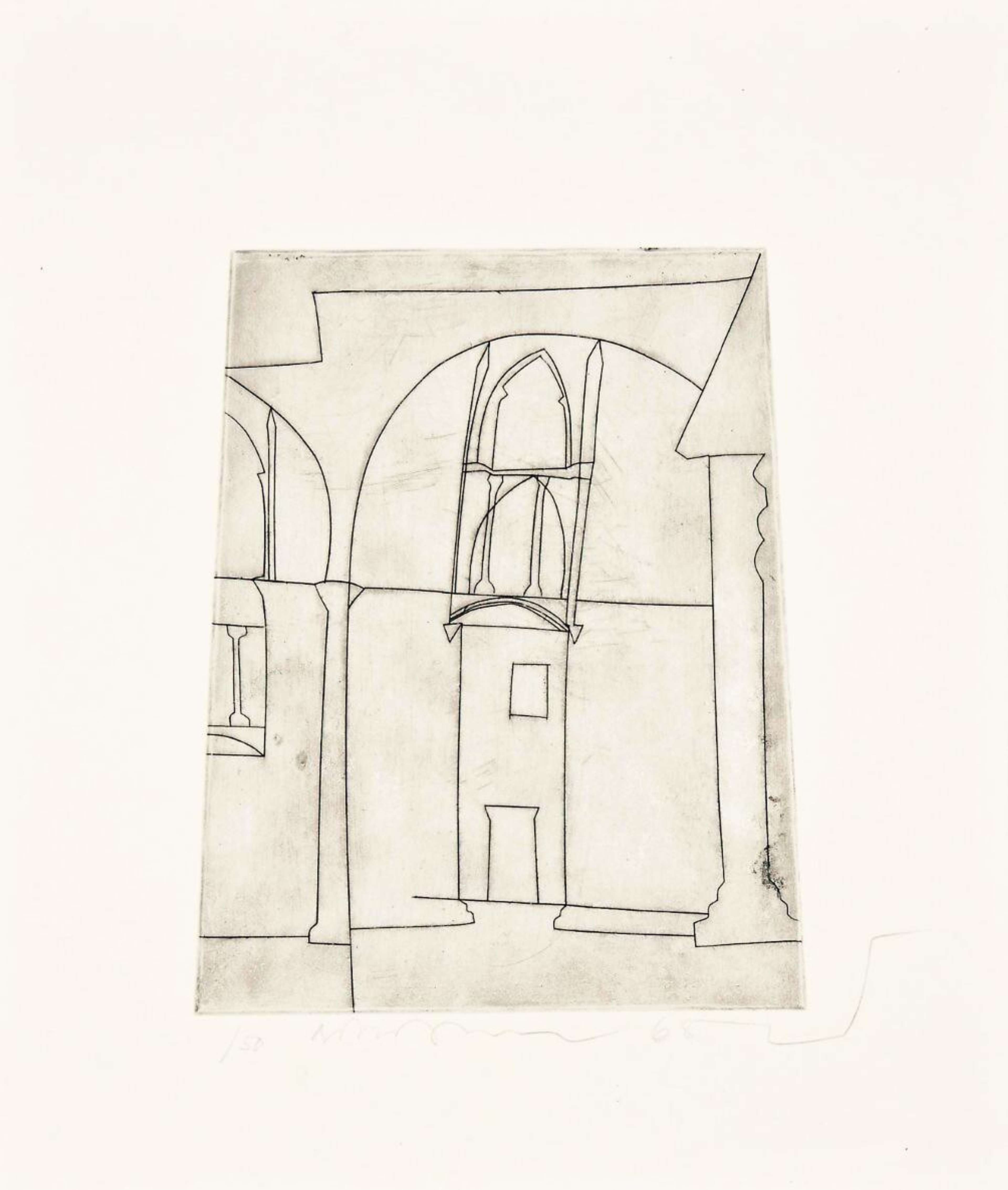 Small Silent Sienna - Signed Print by Ben Nicholson 1965 - MyArtBroker