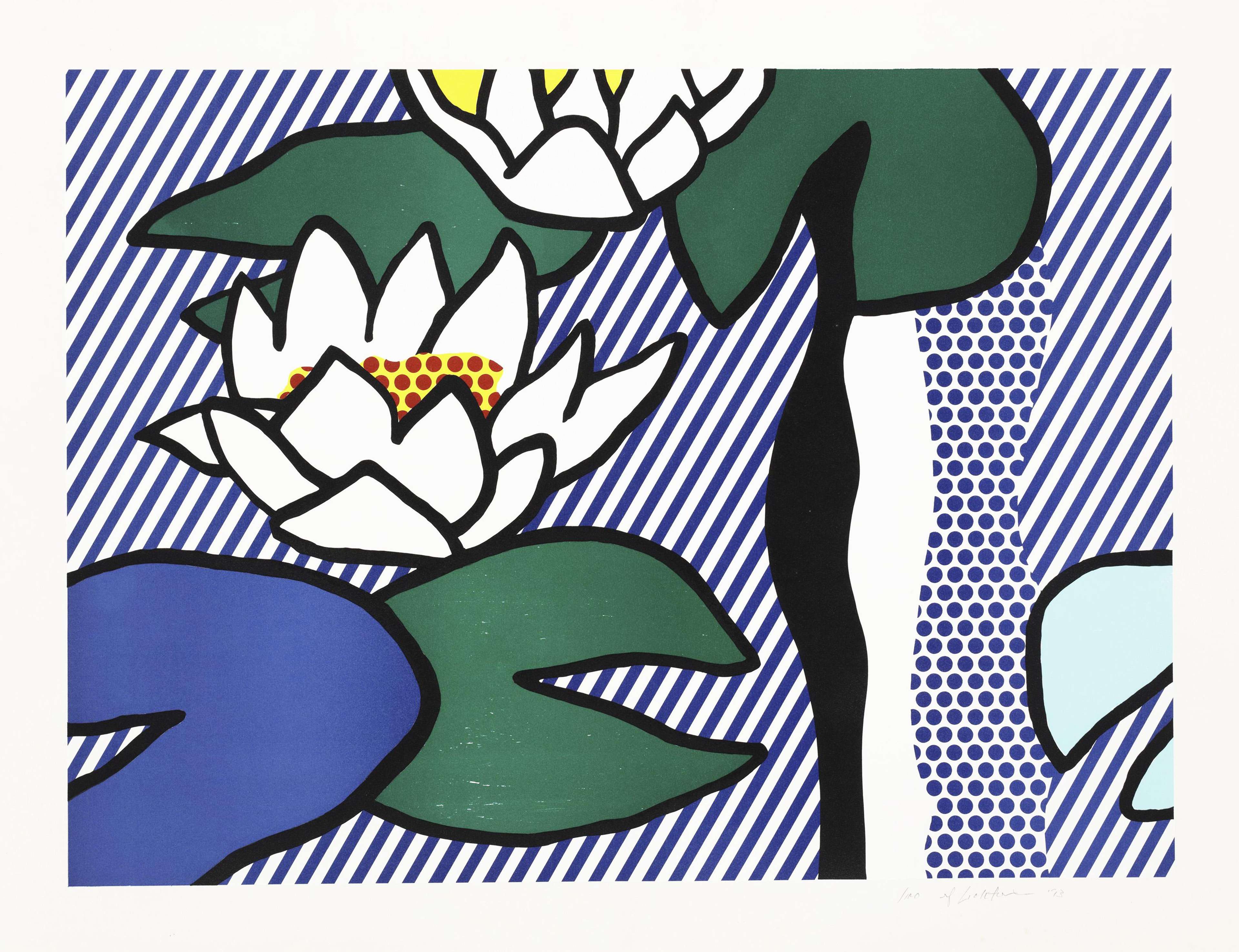 Les Nymphéas - Signed Mixed Media by Roy Lichtenstein 1993 - MyArtBroker