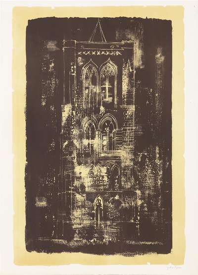 Gedney, Lincolnshire: A Tower In The Fens - Signed Print by John Piper 1964 - MyArtBroker