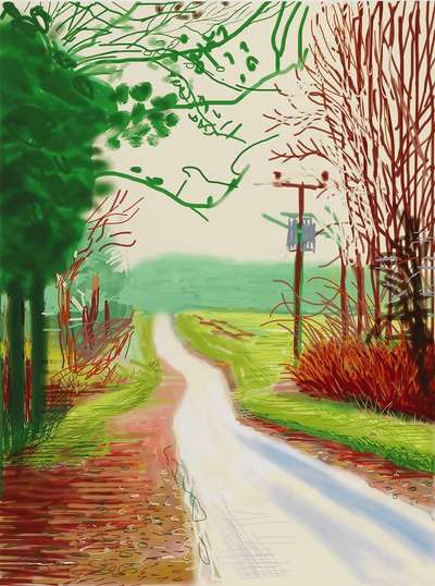 The Arrival Of Spring In Woldgate, East Yorkshire In 2011 (twenty eleven) - 23 February - Signed Print by David Hockney 2011 - MyArtBroker