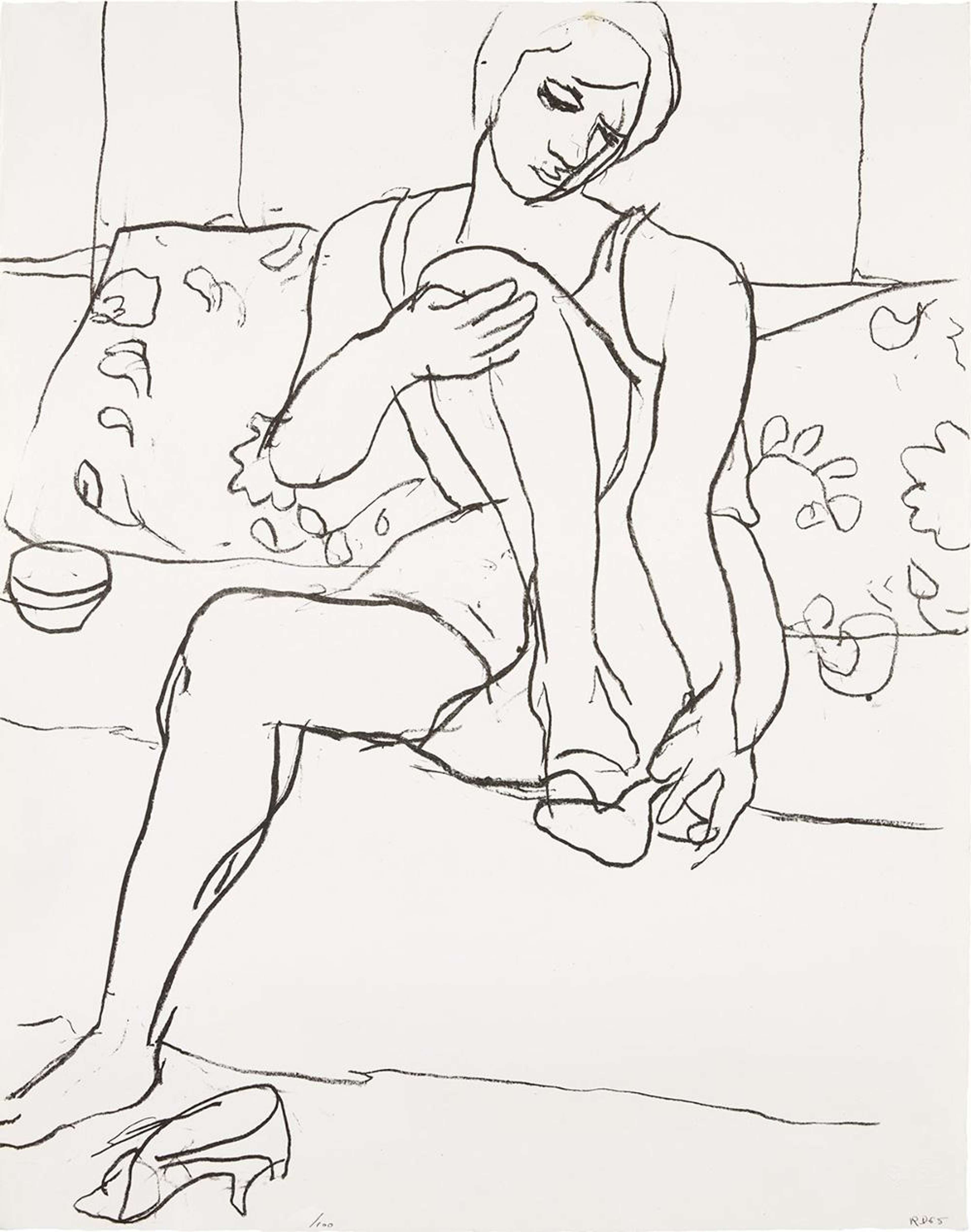 Seated Woman On Sofa - Signed Print by Richard Diebenkorn 1965 - MyArtBroker