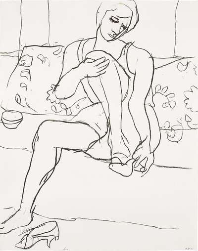 Seated Woman On Sofa - Signed Print by Richard Diebenkorn 1965 - MyArtBroker