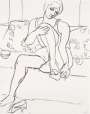 Richard Diebenkorn: Seated Woman On Sofa - Signed Print