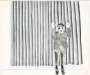 David Hockney: Figure By A Curtain - Signed Print