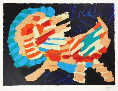 Smiling Cat - Signed Print by Karel Appel 1978 - MyArtBroker