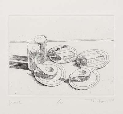 Lunch - Signed Print by Wayne Thiebaud 1964 - MyArtBroker