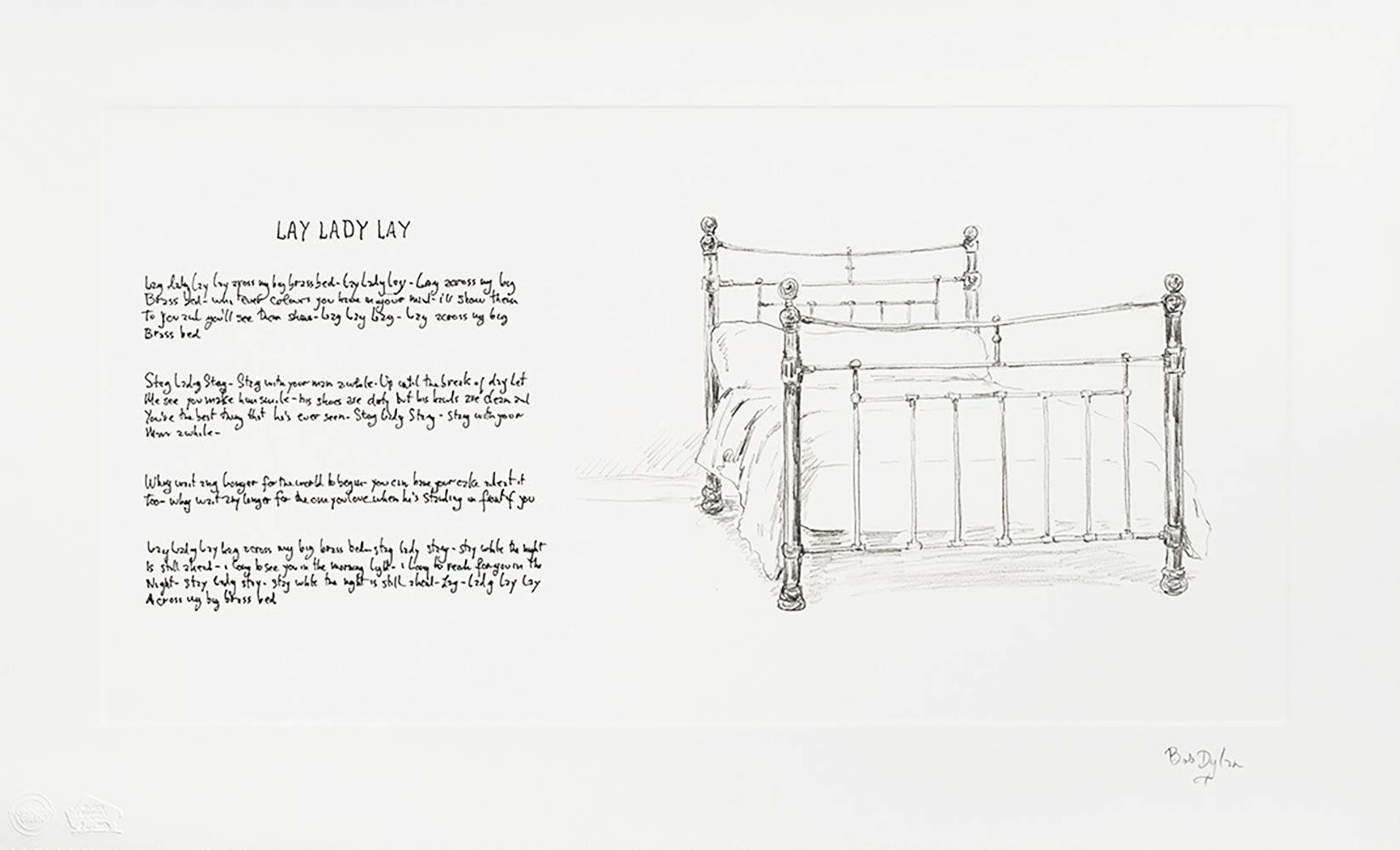 Lay, Lady, Lay - Signed Print by Bob Dylan 2018 - MyArtBroker