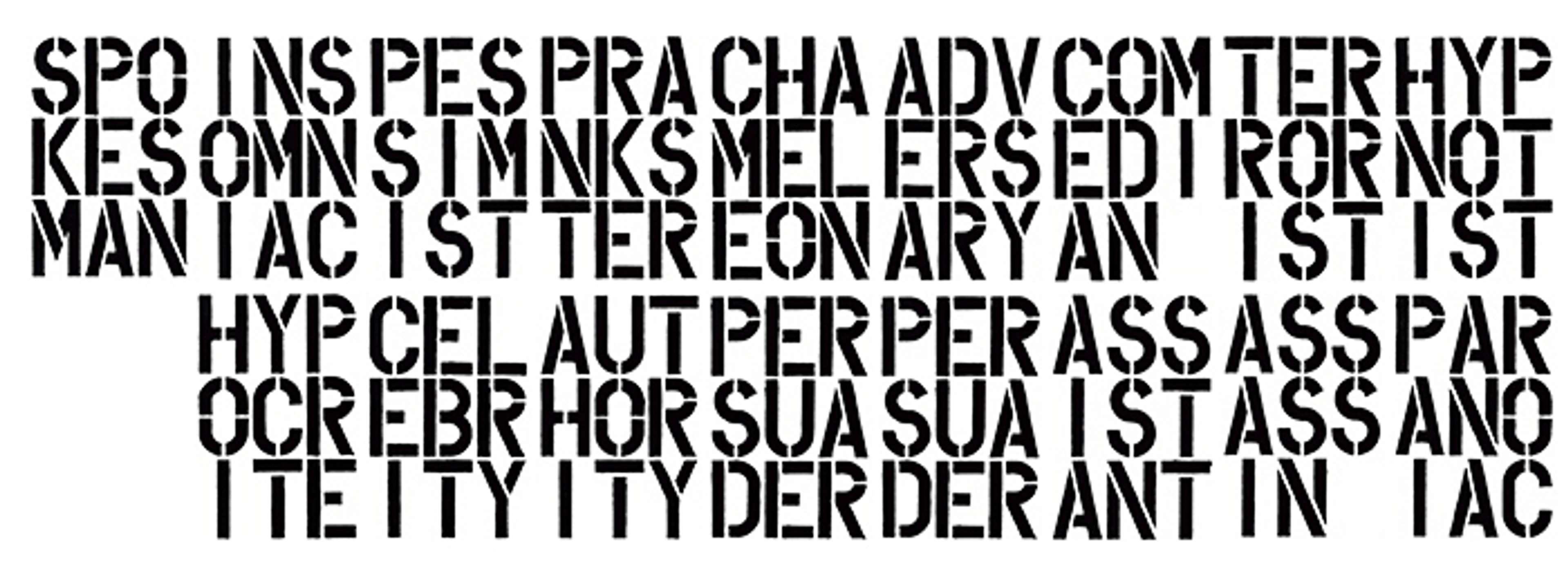 Livre Noir (série complète) de Christopher Wool