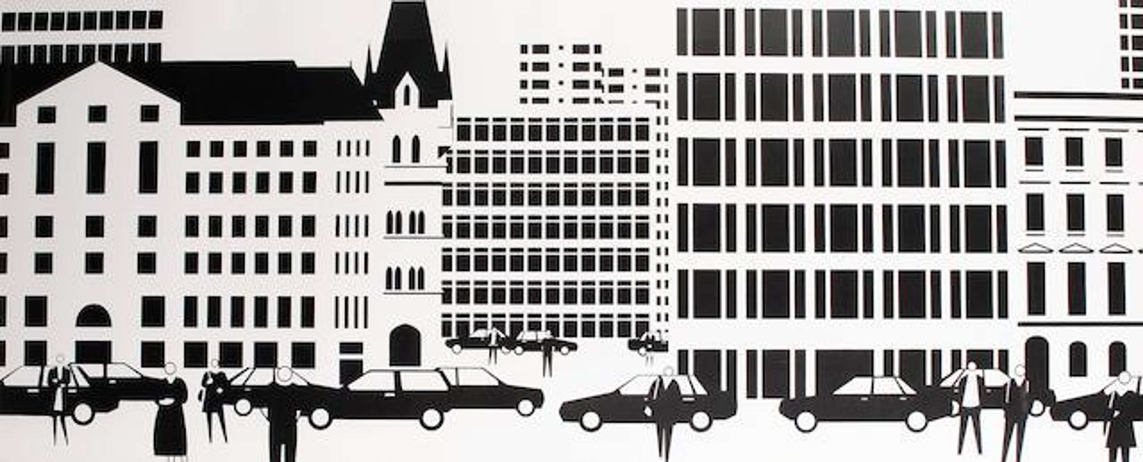 Cityscape - Signed Print by Julian Opie 1999 - MyArtBroker