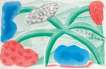 Landscape With A Plant, July 1986 - Signed Print