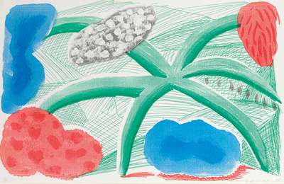 Landscape With A Plant, July 1986 - Signed Print by David Hockney 1986 - MyArtBroker