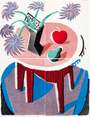 David Hockney: Flowers Apple And Pear On Table - Signed Print