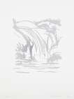 Untitled (waterfall drawing) - Signed Print