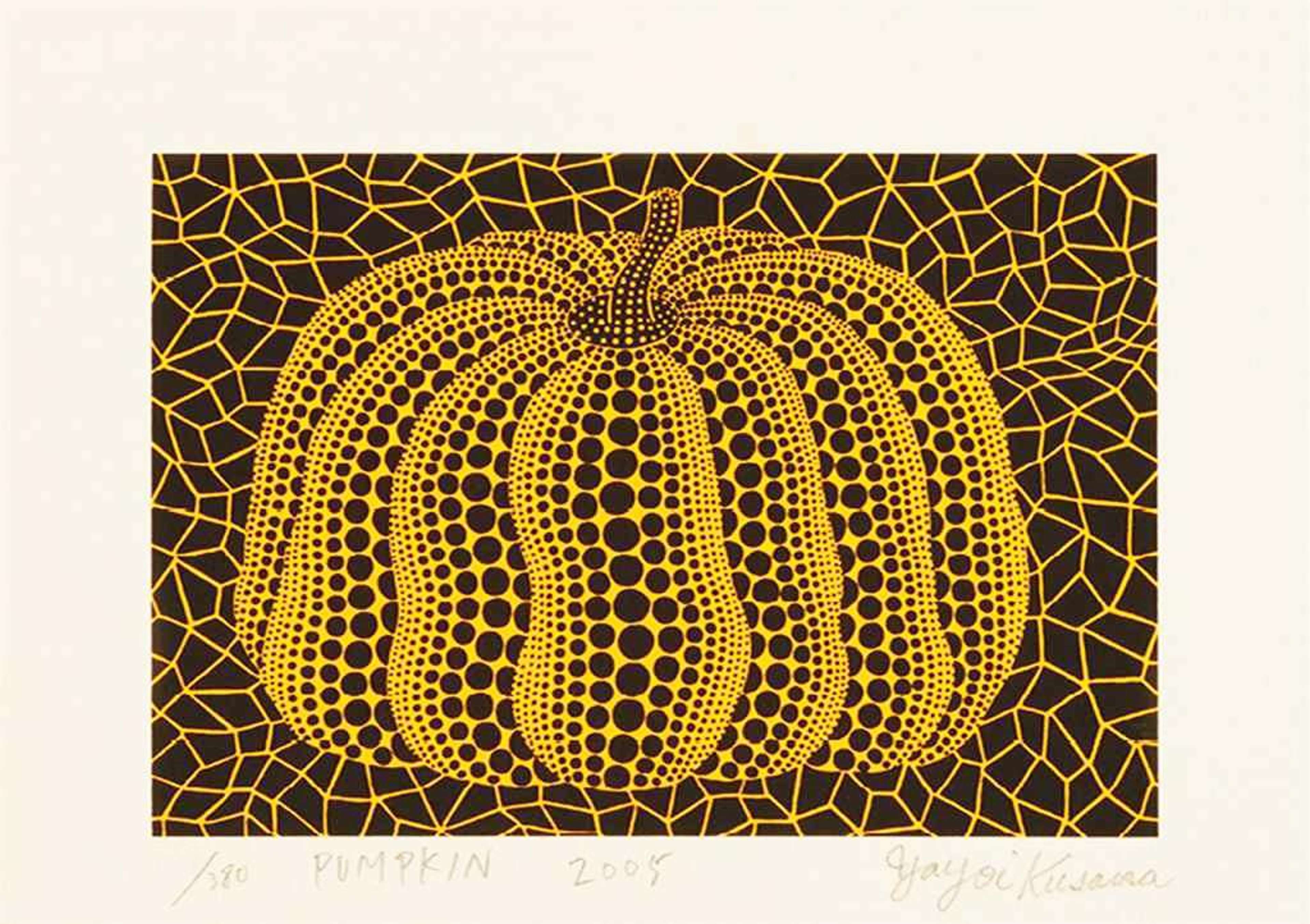 Small Pumpkin - Signed Print by Yayoi Kusama 2005 - MyArtBroker