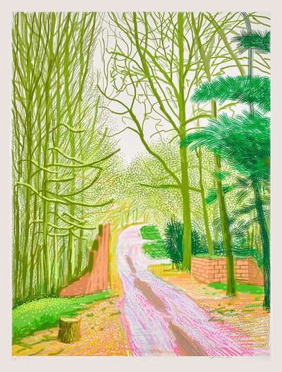 The Arrival Of Spring In Woldgate, East Yorkshire In 2011 (twenty eleven) - 30 March - Signed Print by David Hockney 2011 - MyArtBroker