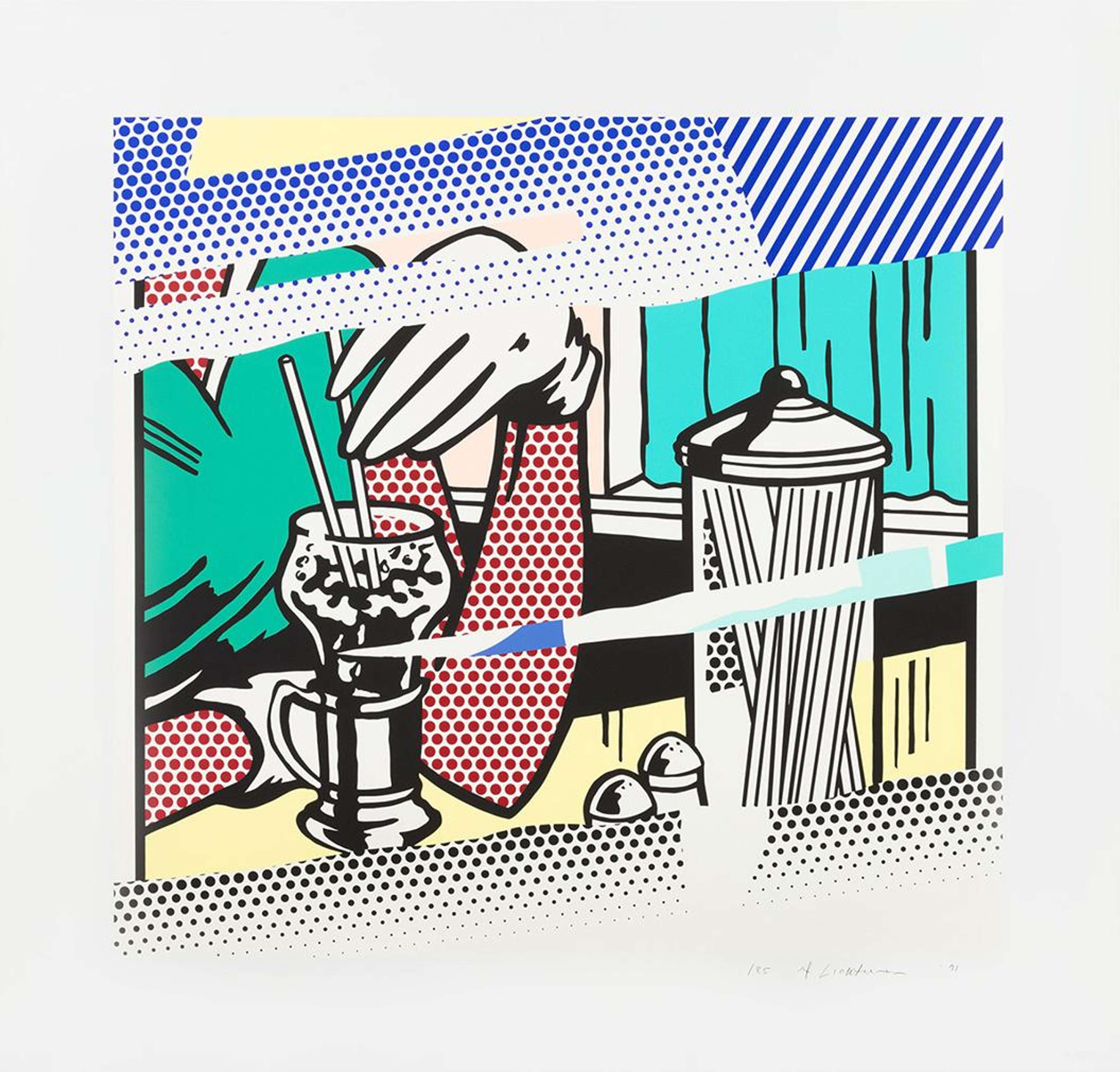 Reflections On A Soda Fountain - Signed Print by Roy Lichtenstein 1991 - MyArtBroker