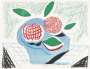 David Hockney: Fruit In A Blue Dish, April 1986 - Signed Print