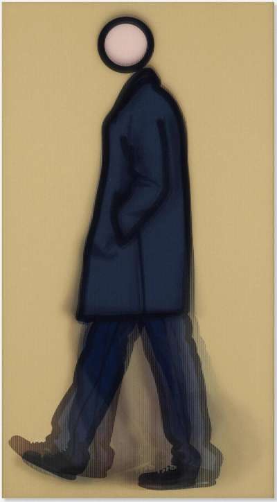 Jeremy Walking In Coat - Signed Print by Julian Opie 2010 - MyArtBroker