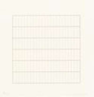 On A Clear Day 4 - Signed Print by Agnes Martin 1973 - MyArtBroker