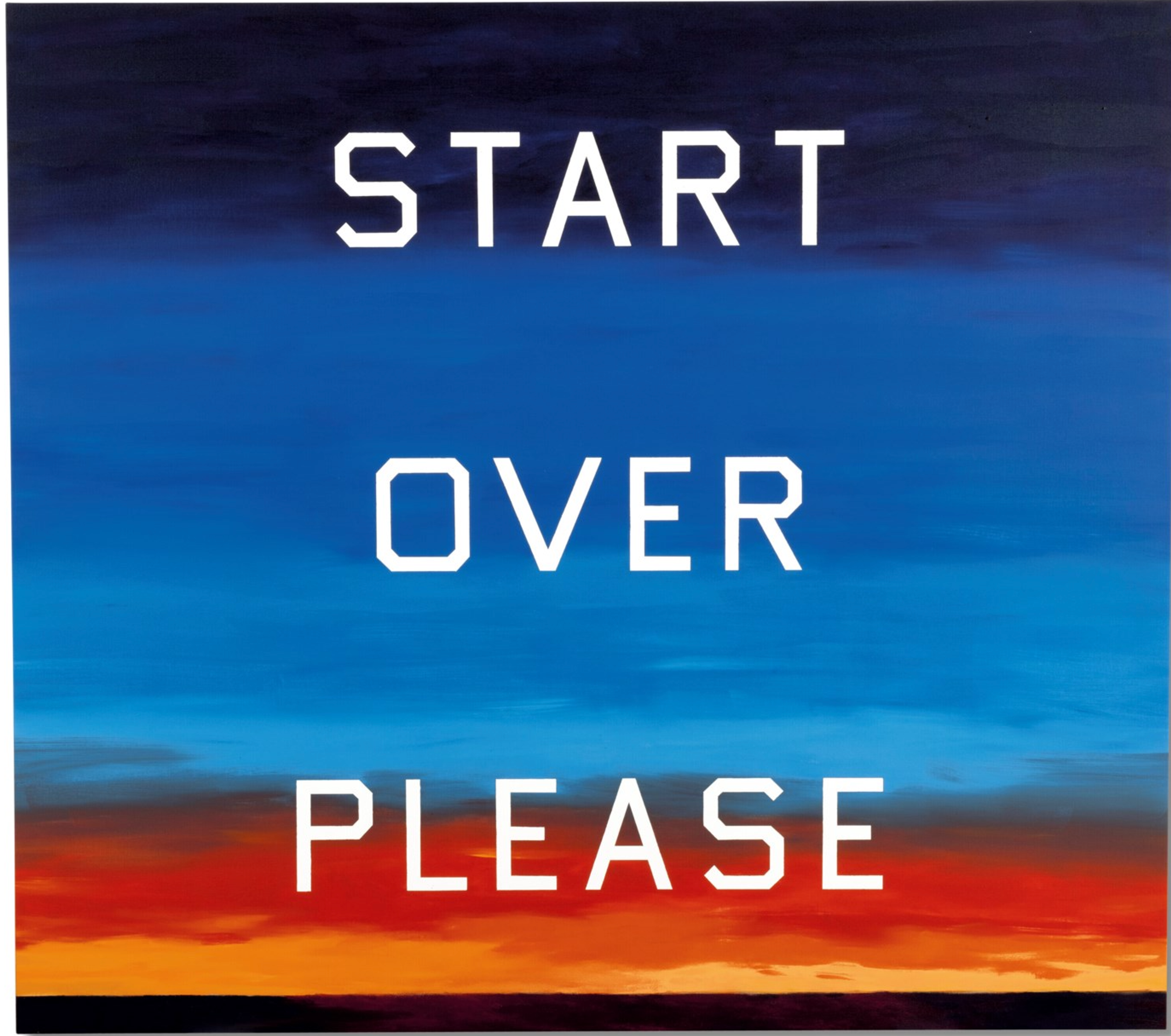 « Start Over Please » par Ed Ruscha - Christie's