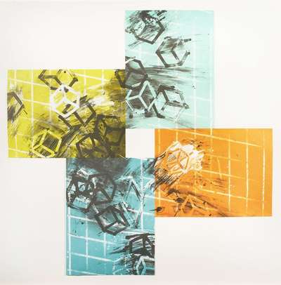 Fourth Quartet (colour) - Signed Print by Mel Bochner 1990 - MyArtBroker