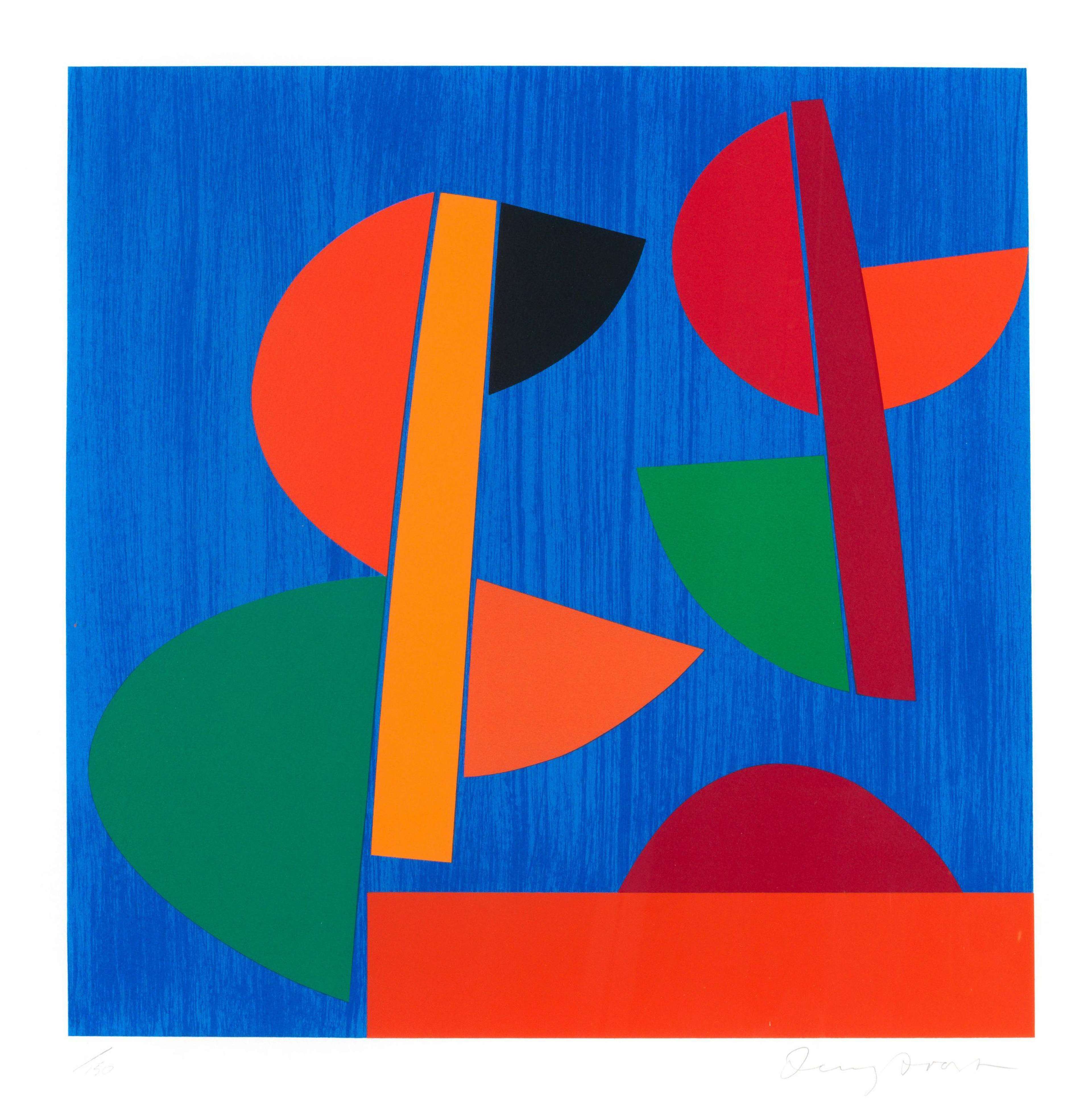 Swing Red Newlyn - Signed Print by Sir Terry Frost 1998 - MyArtBroker