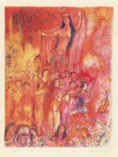 Plate 2 (Four Tales from The Arabian Nights) - Signed Print by Marc Chagall 1948 - MyArtBroker