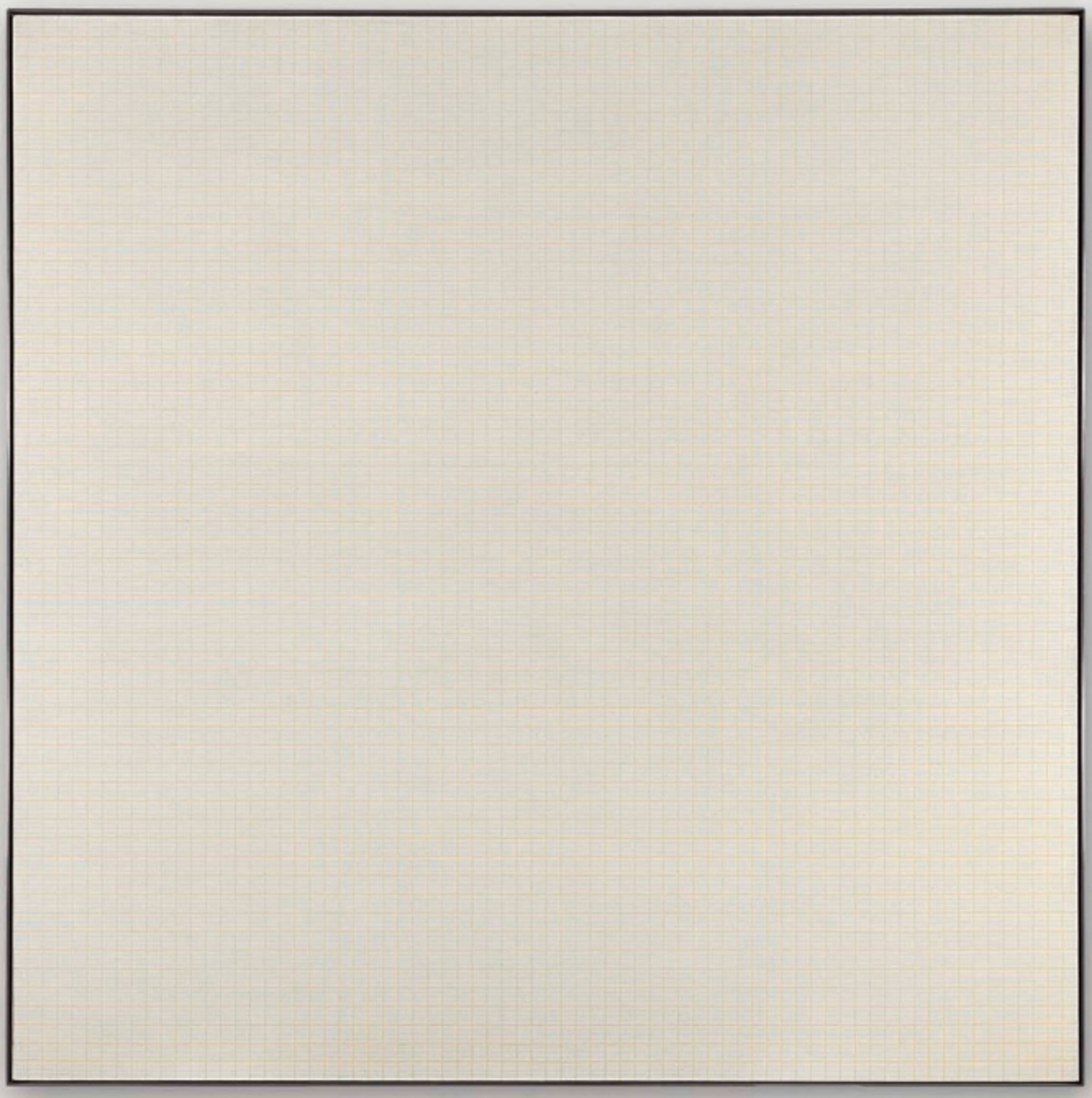 A fine grid drawn on a light ochre background. The grid is formed of small orange-lined squares, each of which is divided into four horizontal cells by grey lines.