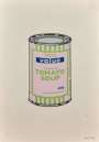 Banksy: Soup Can (lilac, lime and blue) - Signed Print