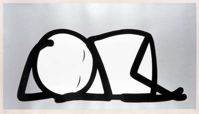 Sleeping Baby (silver) - Signed Print by Stik 2015 - MyArtBroker