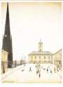 L S Lowry: Old Town Hall, Middlesbrough - Signed Print