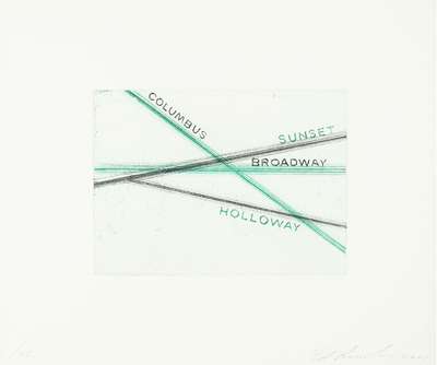 Columbus, Sunset - Signed Print by Ed Ruscha 2001 - MyArtBroker
