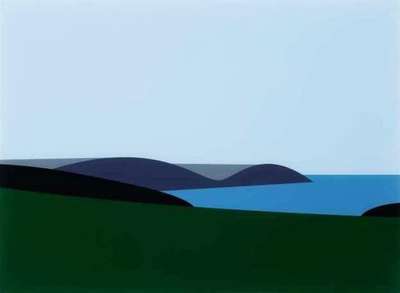 Cornish Coast 2: Lantivet Bay - Signed Print by Julian Opie 2017 - MyArtBroker