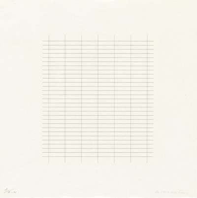 On A Clear Day 18 - Signed Print by Agnes Martin 1973 - MyArtBroker