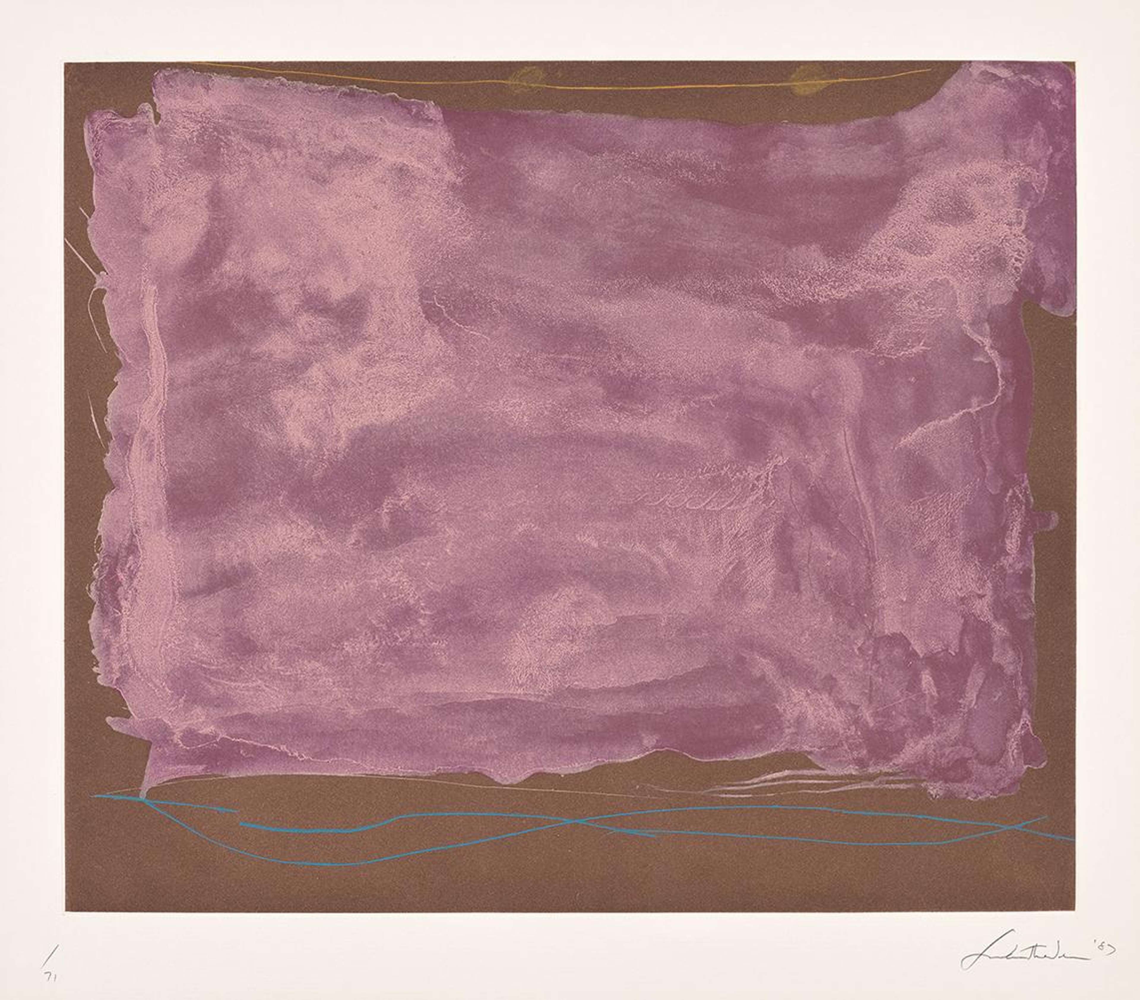 Large area of shades of purple against a darker background 
