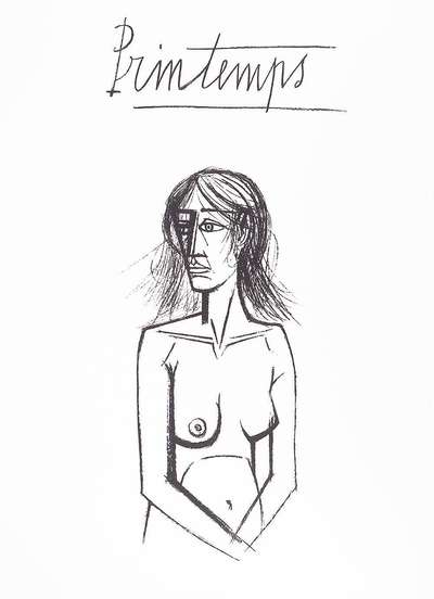 Nu De Face, Printemps - Unsigned Print by Bernard Buffet null - MyArtBroker