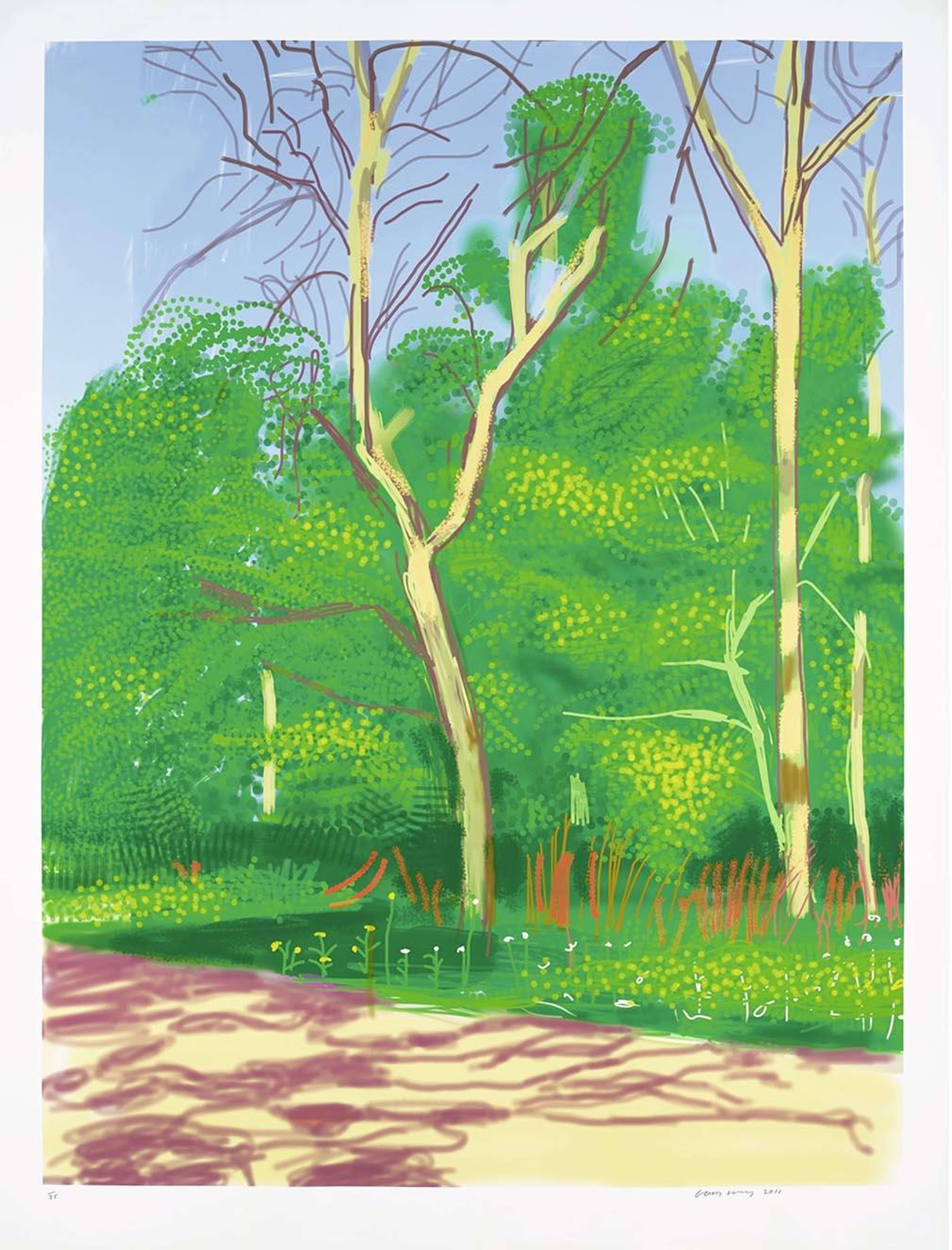 The Arrival Of Spring In Woldgate, East Yorkshire In 2011 (twenty eleven) - 27 April - Signed Print by David Hockney 2011 - MyArtBroker