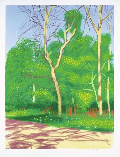 The Arrival Of Spring In Woldgate, East Yorkshire In 2011 (twenty eleven) - 27 April - Signed Print by David Hockney 2011 - MyArtBroker